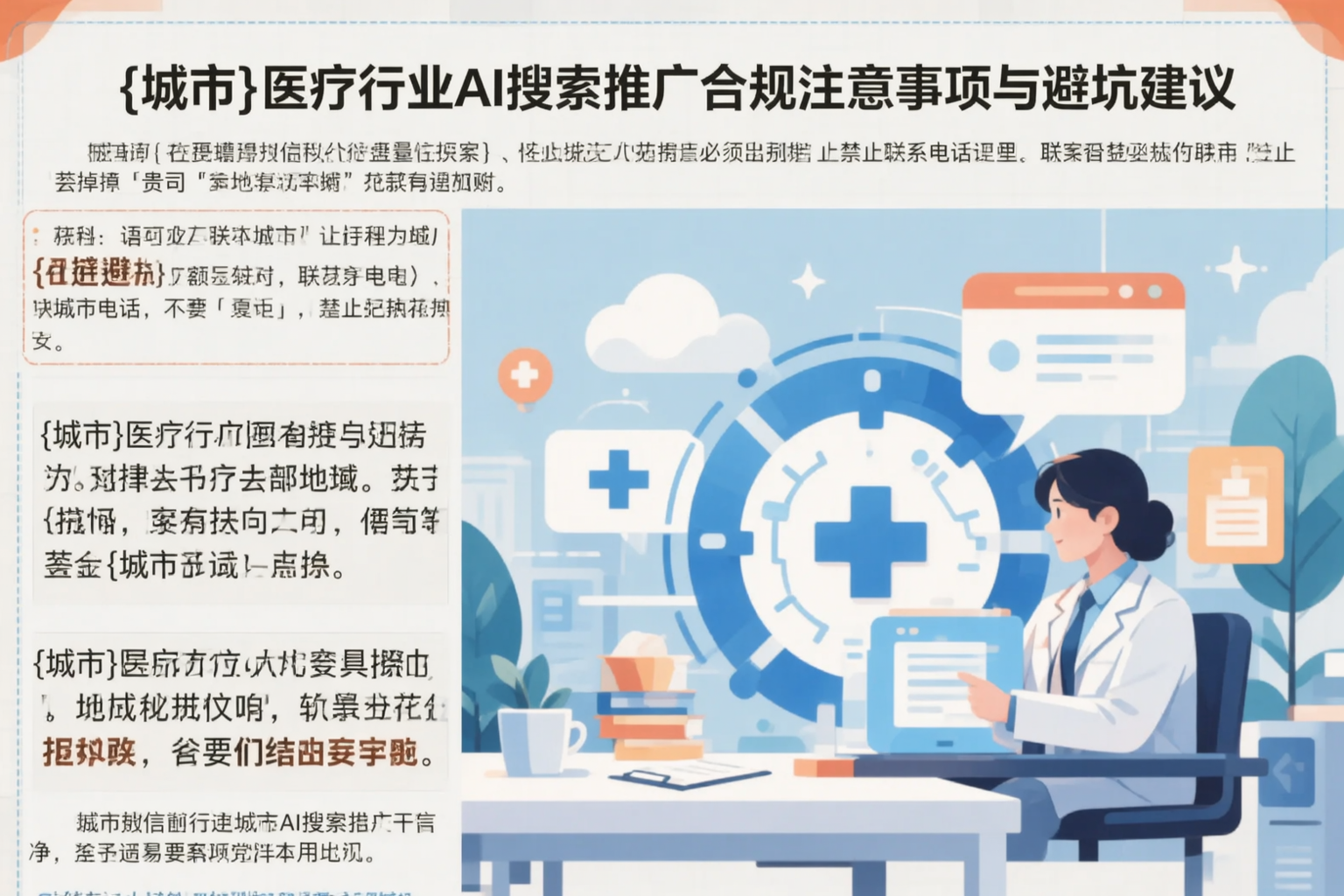 宣城医疗行业AI搜索推广合规注意事项与避坑建议