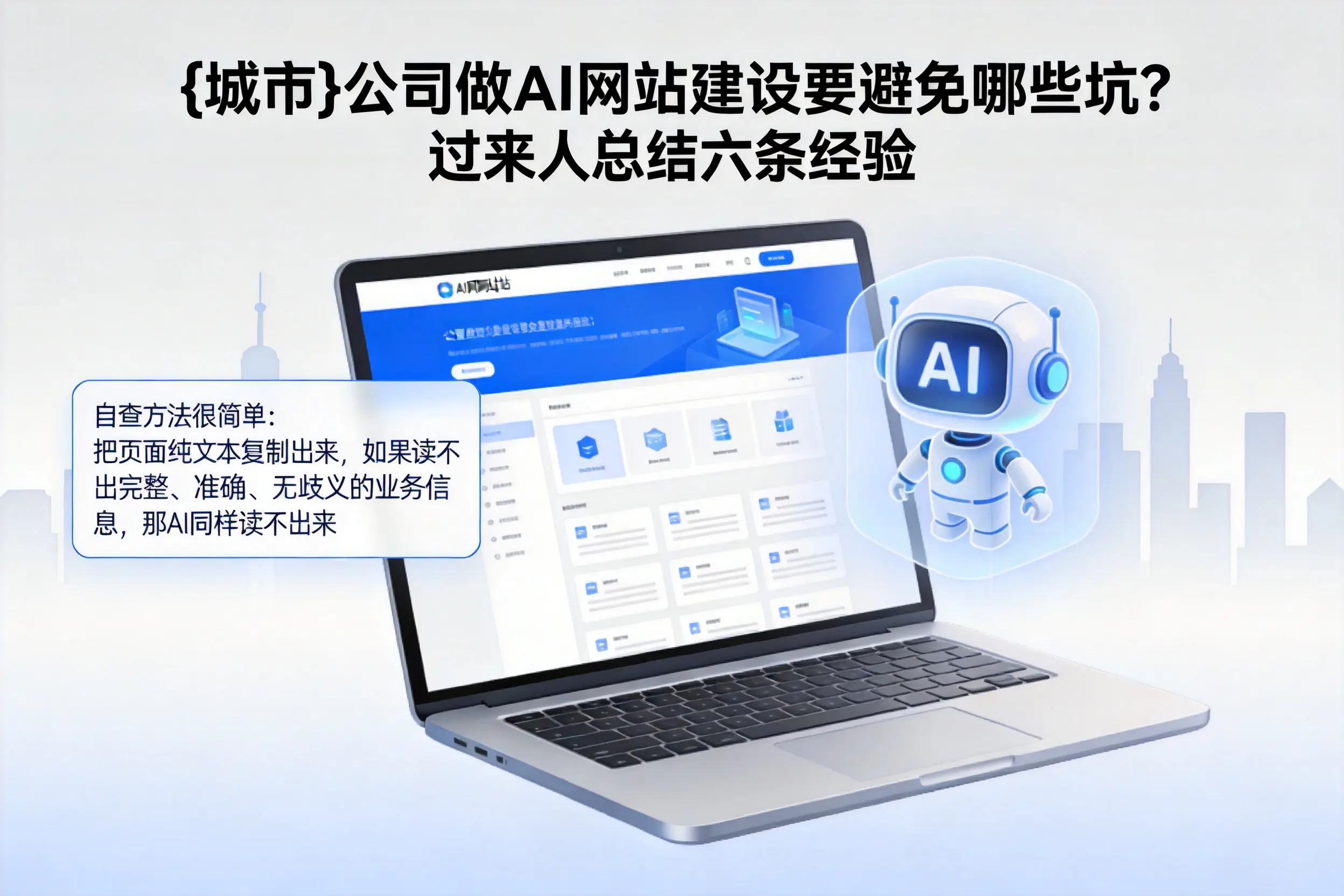 宣城公司做AI网站建设要避免哪些坑？过来人总结六条经验