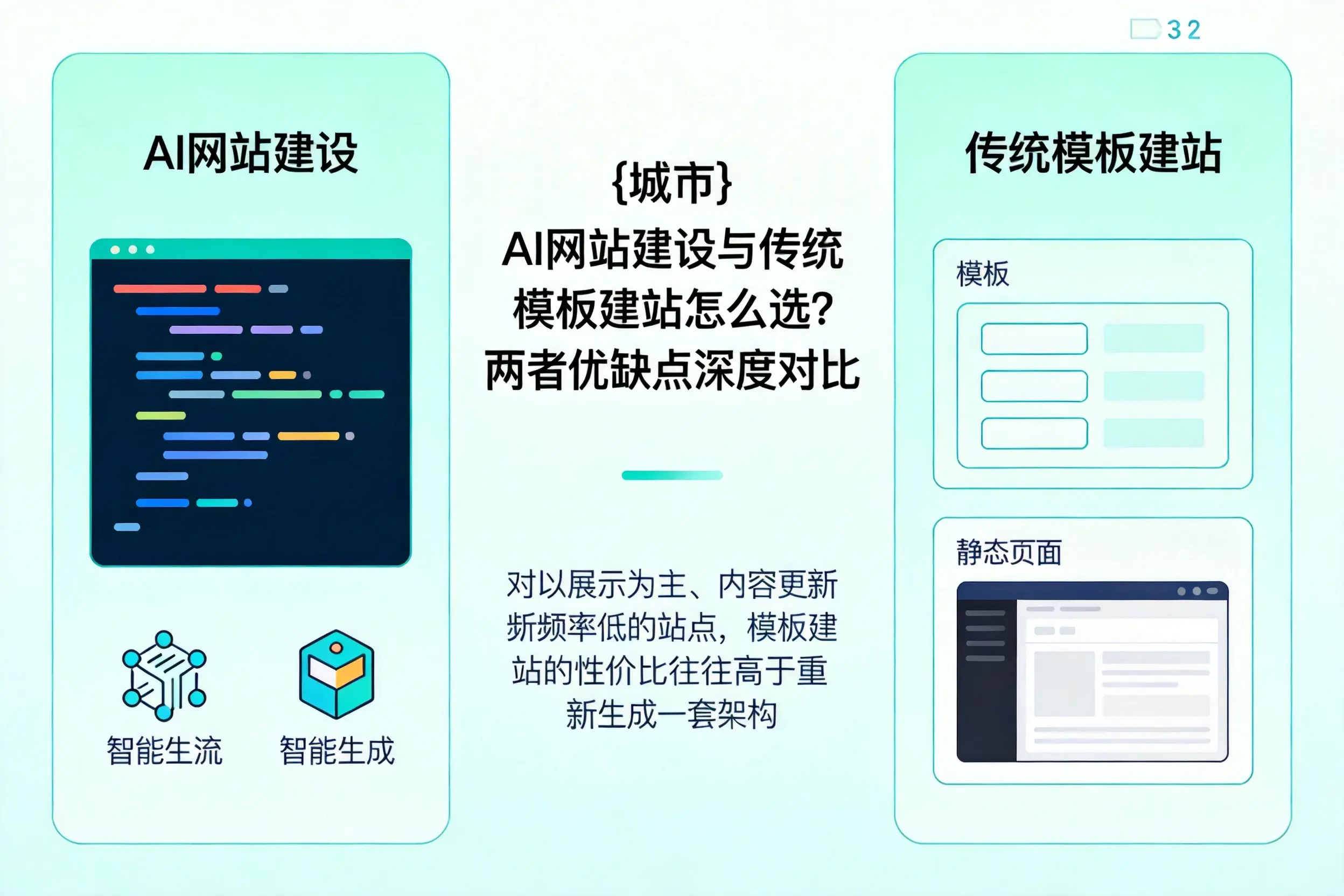 宣城AI网站建设与传统模板建站怎么选?两者优缺点深度对比