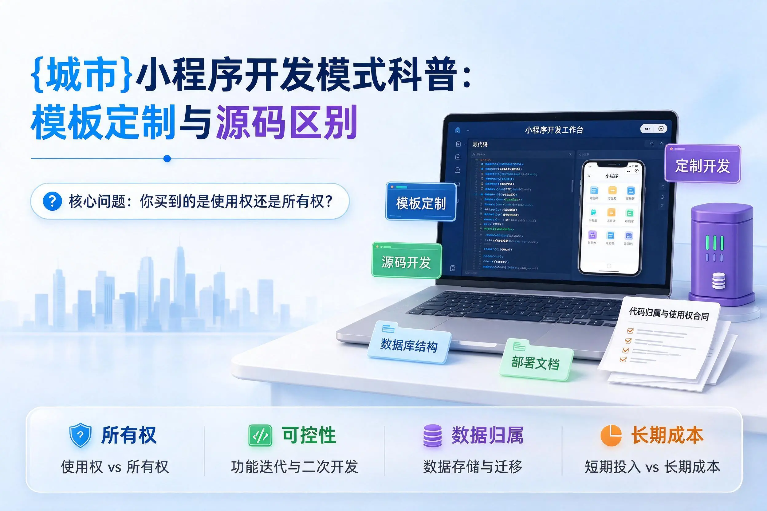 宣城小程序开发模式科普：模板定制与源码区别