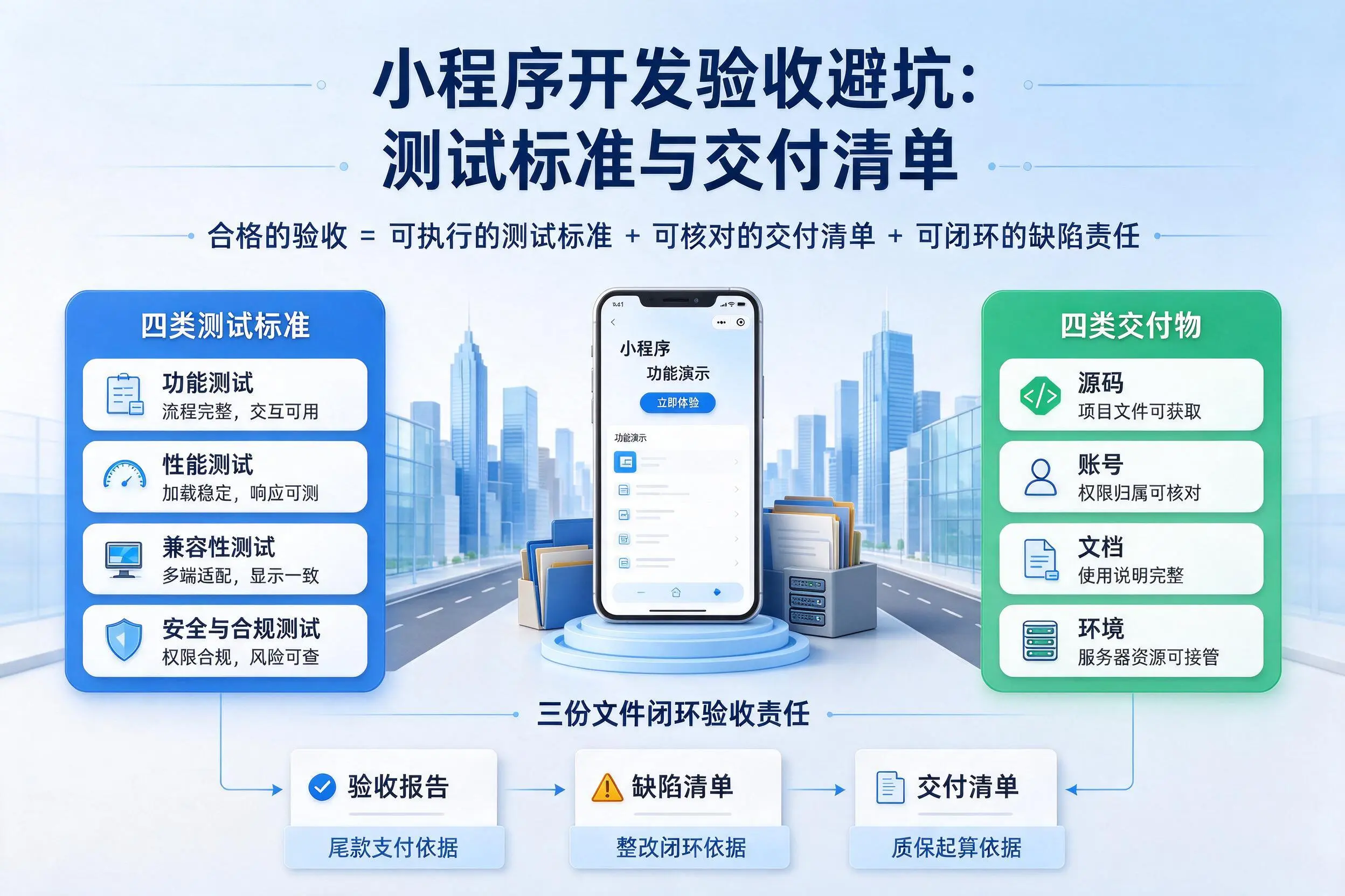宣城小程序开发验收避坑:测试标准与交付清单