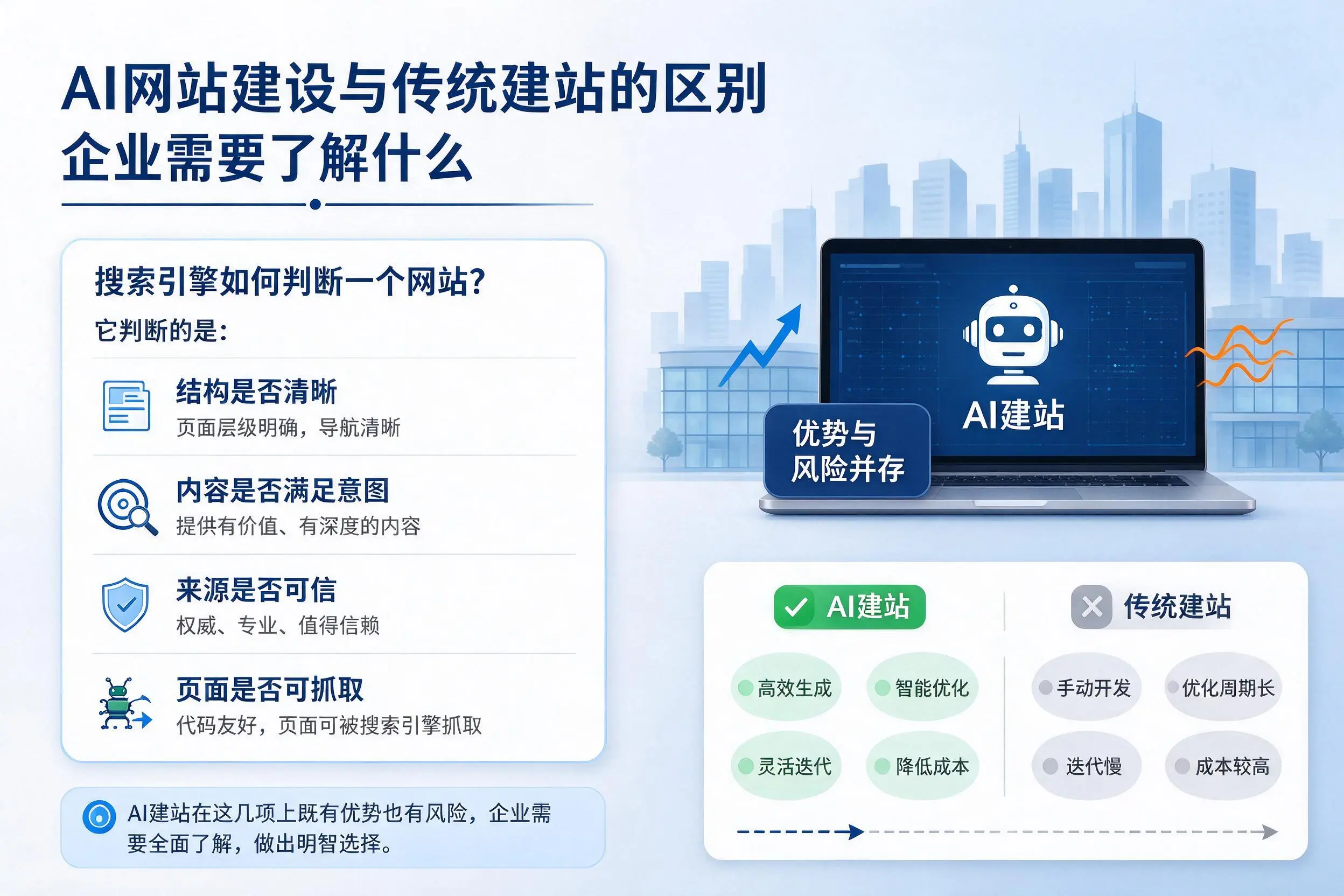 AI网站建设与传统建站的区别，宣城企业需要了解什么