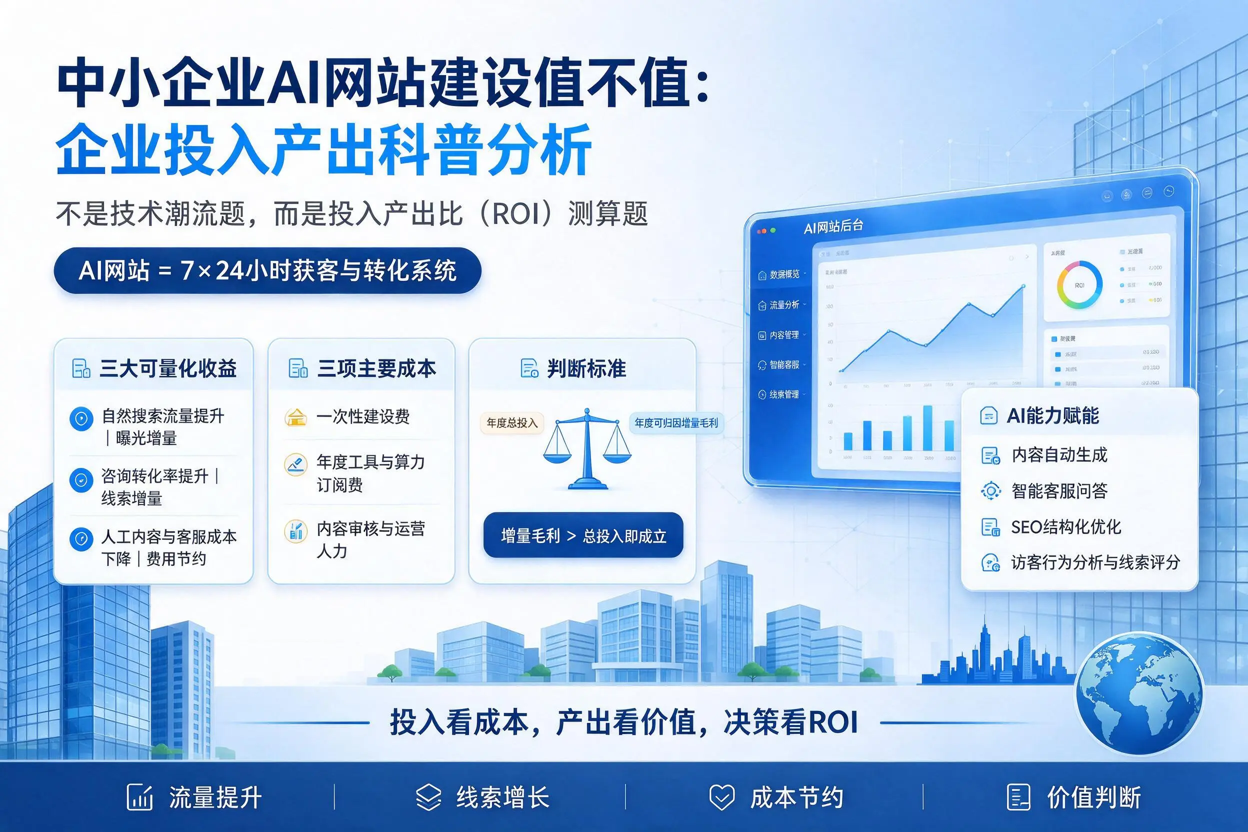 中小企业AI网站建设值不值：宣城企业投入产出科普分析