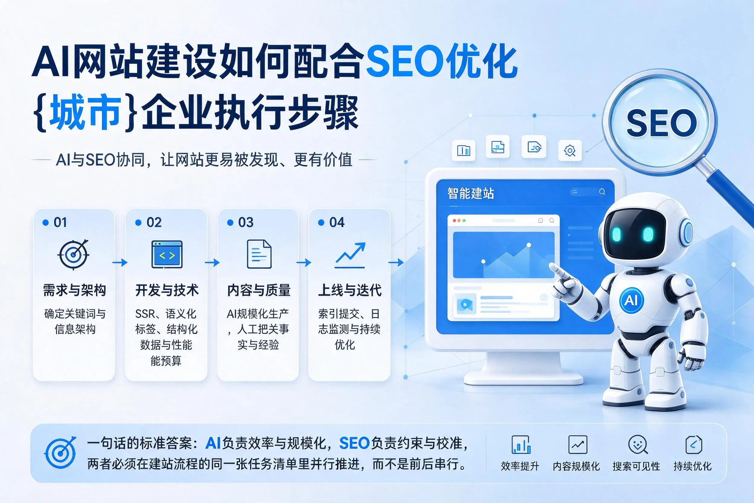 AI网站建设如何配合SEO优化，宣城企业执行步骤
