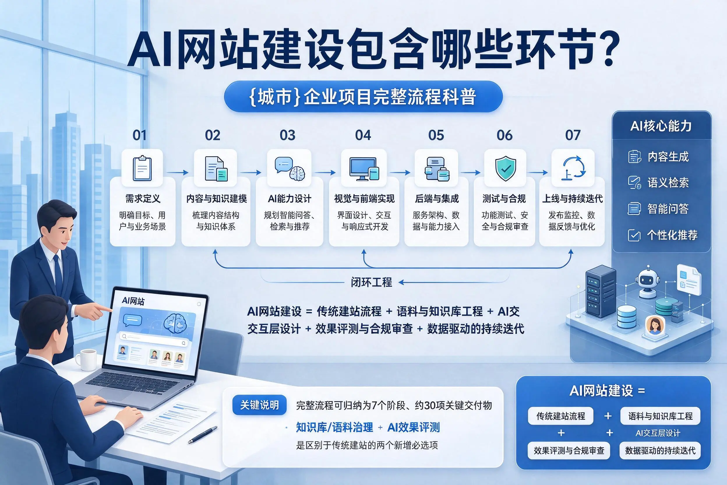 AI网站建设包含哪些环节?宣城企业项目完整流程科普