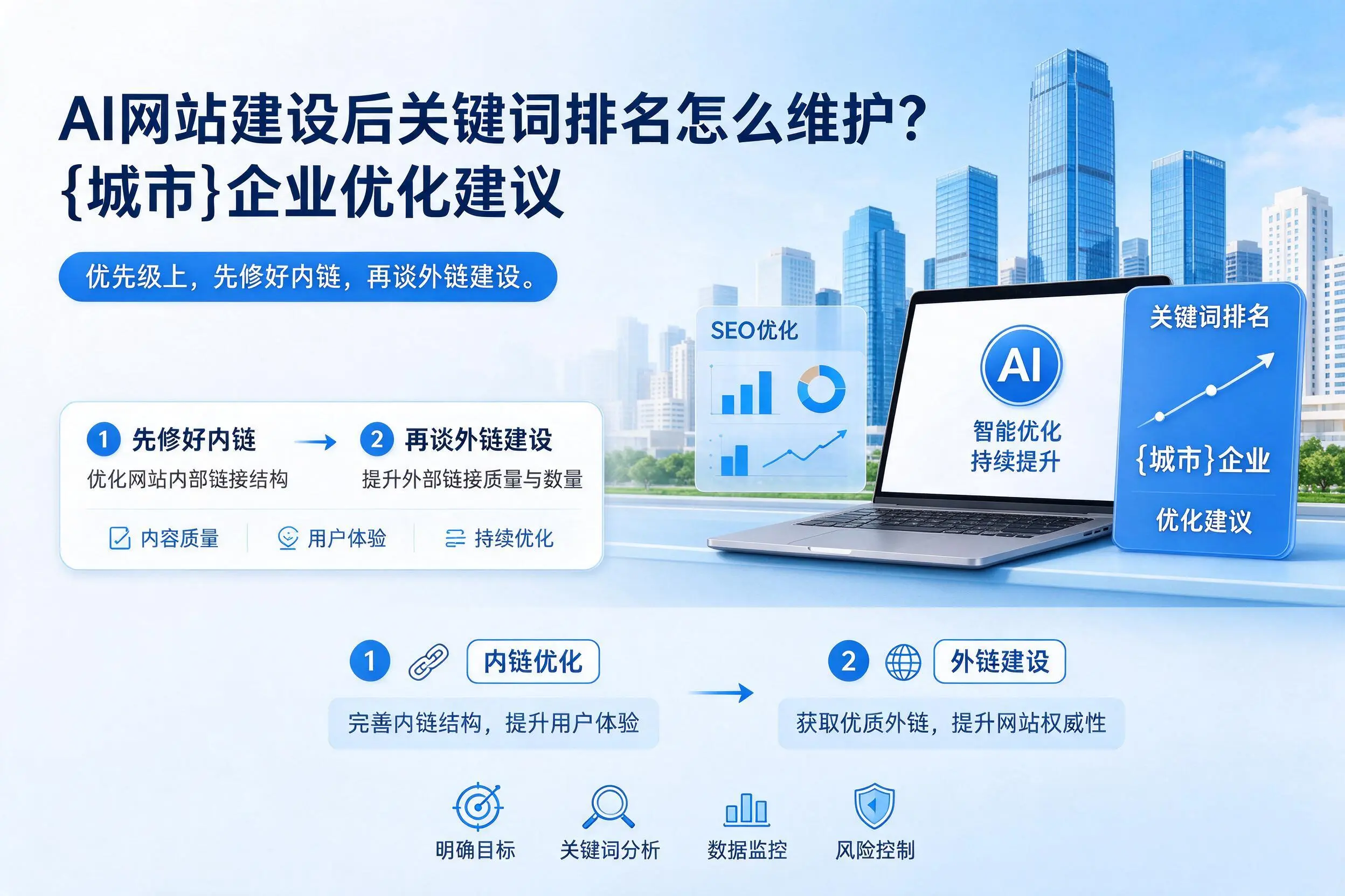 AI网站建设后关键词排名怎么维护?宣城企业优化建议