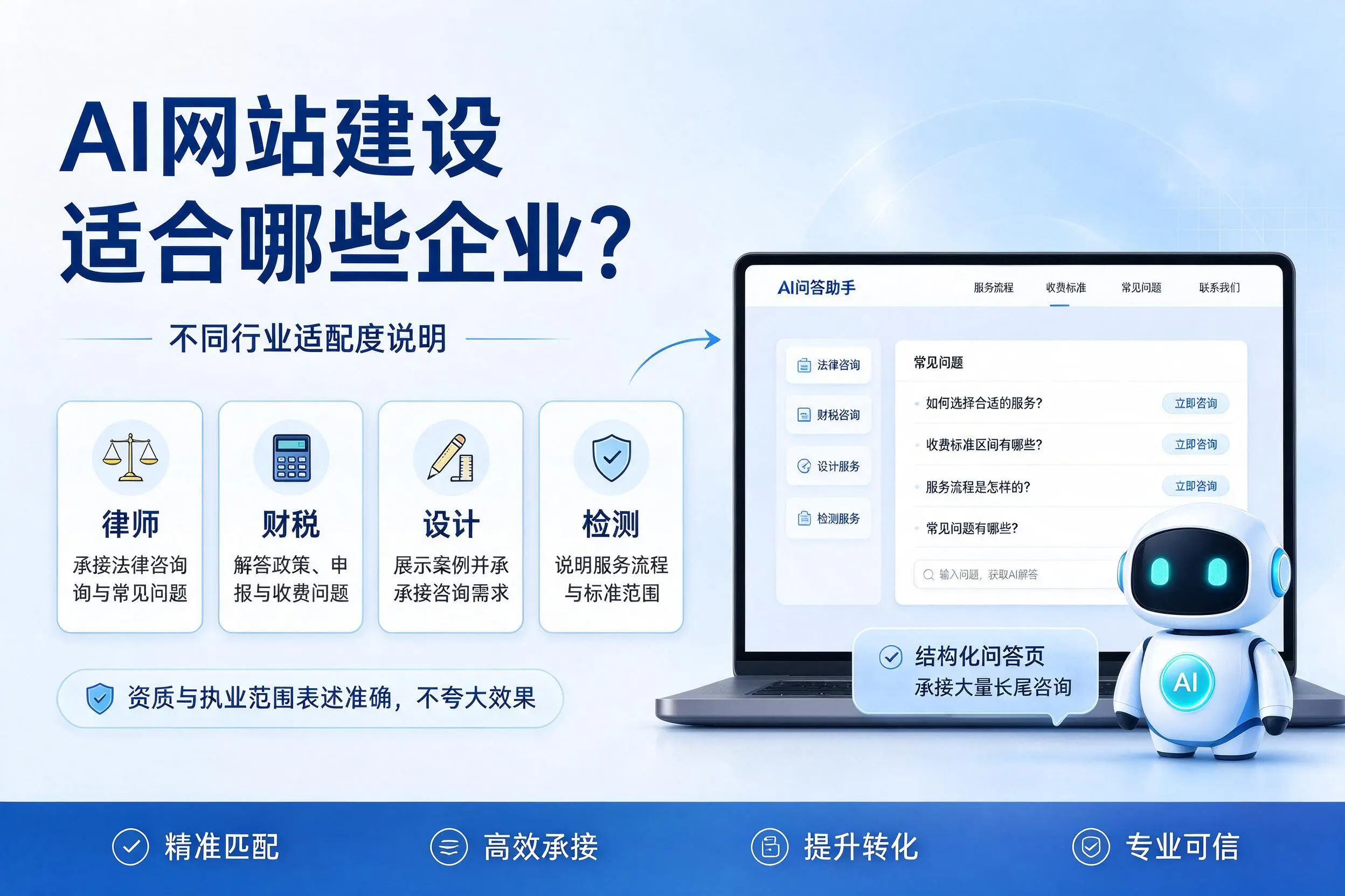AI网站建设适合哪些企业？宣城不同行业适配度说明