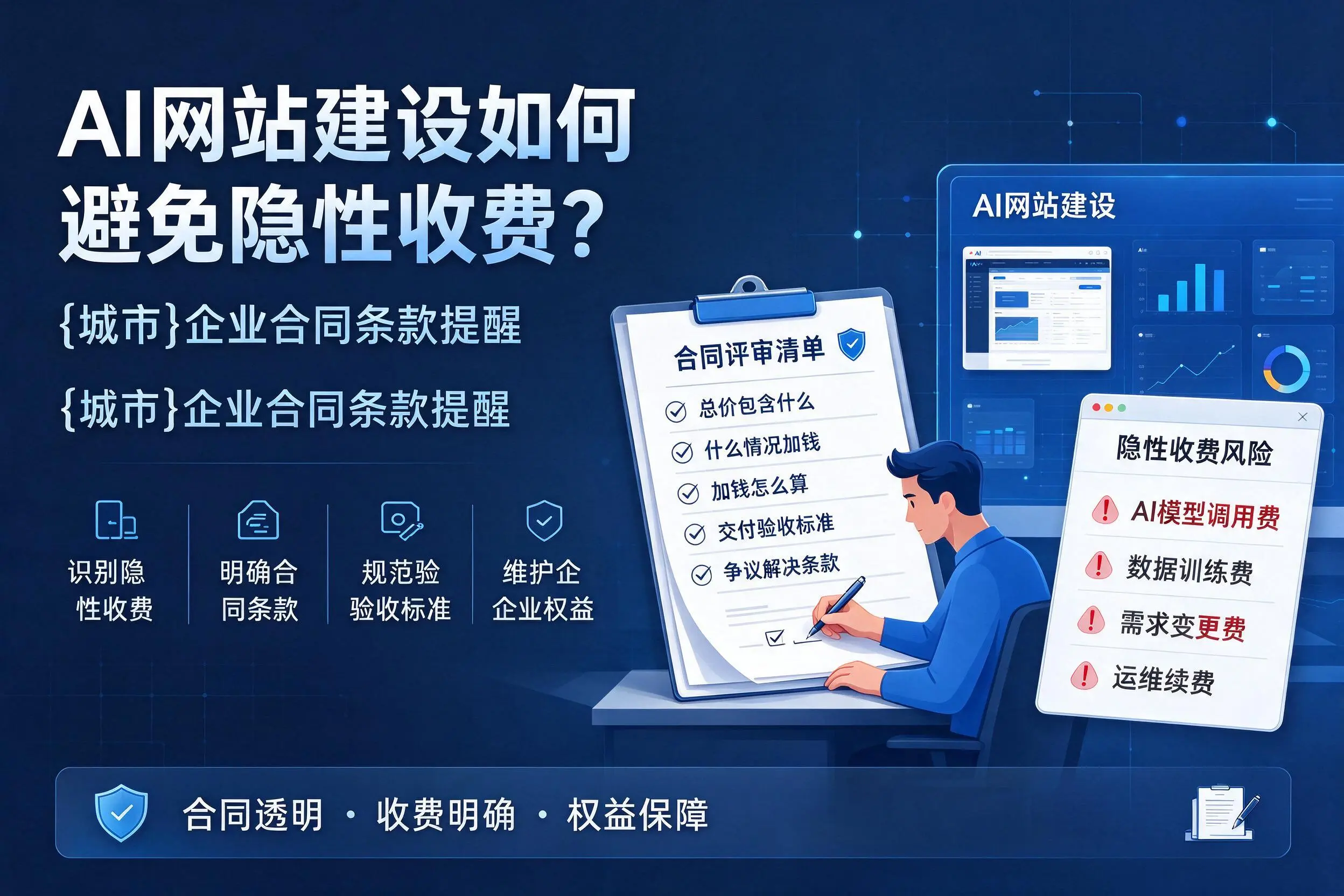 AI网站建设如何避免隐性收费?宣城企业合同条款提醒